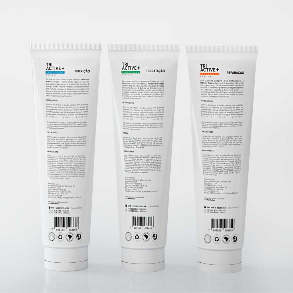 cronograma capilar triactive nutrição reparação hidratação-revelarium