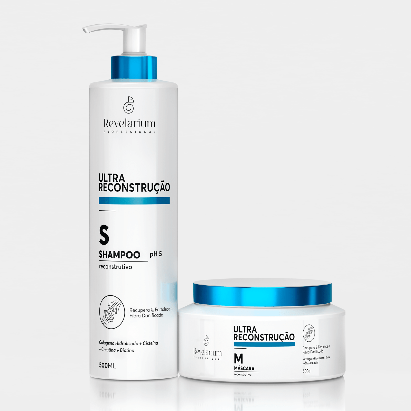 361a0e5beefc76739fa6a2770b67cc21-1.png kit Shampoo e Mascara Ultra Reconstrução 500 ML- Revelarium - Imagem 1