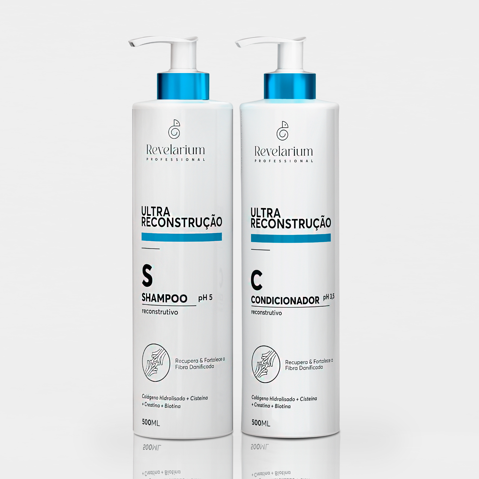 426ac7e5567a7934395c97360fb7f920-1.png kit Shampoo e condicionador Ultra Reconstrução 500 ML- Revelarium - Imagem 1