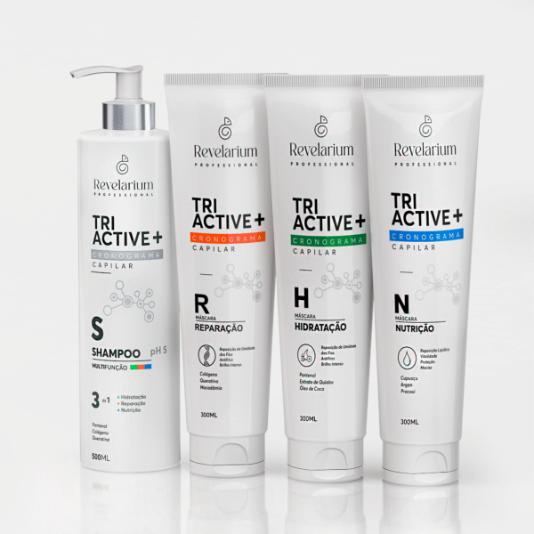 Kit Cronograma Capilar Completo Profissional Hidratação Nutrição Reconstrução Reparação 500ml