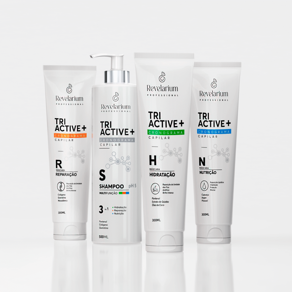 Kit Cronograma Capilar Completo Profissional Hidratação Nutrição Reconstrução Reparação 500ml