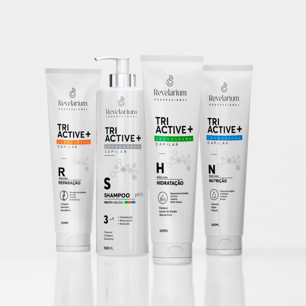 Kit Cronograma Capilar Completo Profissional Hidratação Nutrição Reconstrução Reparação 500ml